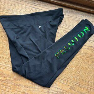 Fabletics Powerhold Peloton Collab Leggings Y2K Iridescent Logo High Waist Sz S